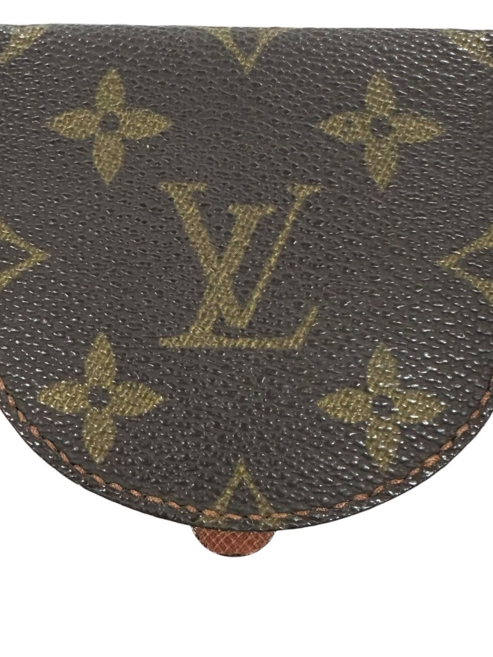 RARE Authentic LOUIS VUITTON Vintage LV Monogram Half Moon Coin & Jewelry Case